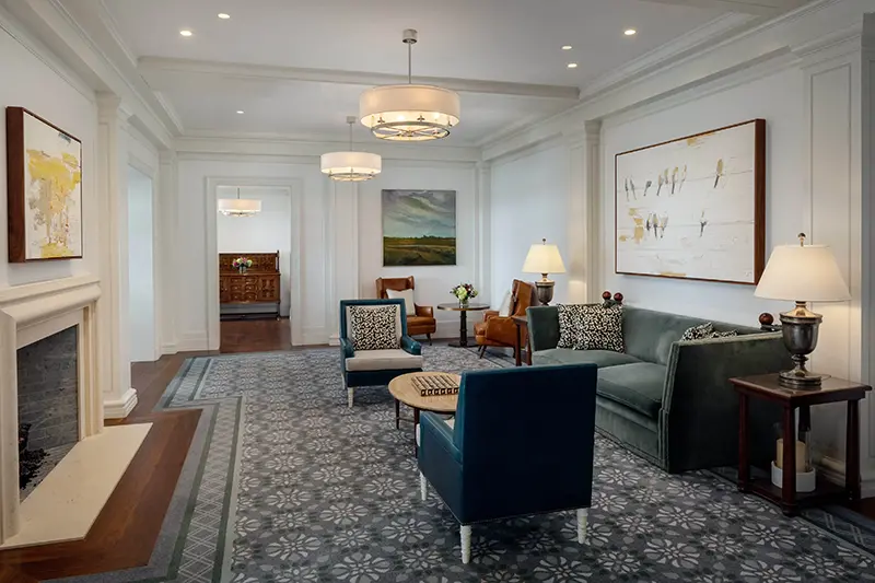 Keswick Hall Keswick Hall Lounge Interior Luxury Resort Hospitality Photography Keswick Virginia Photography Greg Ceo Studio Retouching by Valentin Sivyakov