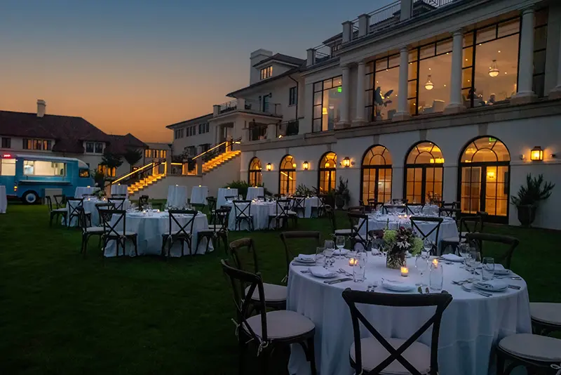 Keswick Hall Keswick Hall Outdoor Evening Event Sunset Wedding Setup Luxury Resort Photography Keswick Photography Greg Ceo Studio Retouching by Valentin Sivyakov