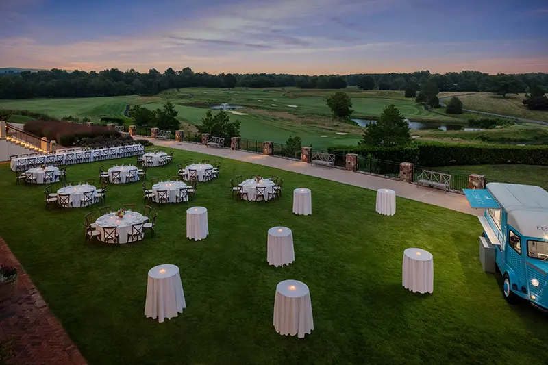 Keswick Hall Keswick Hall Outdoor Event Lawn Wedding Reception Golf Course View Keswick Virginia Photography Greg Ceo Studio Retouching by Valentin Sivyakov